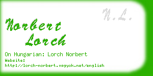 norbert lorch business card